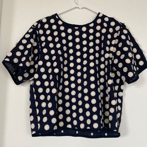 Madewell small textured polka dot top